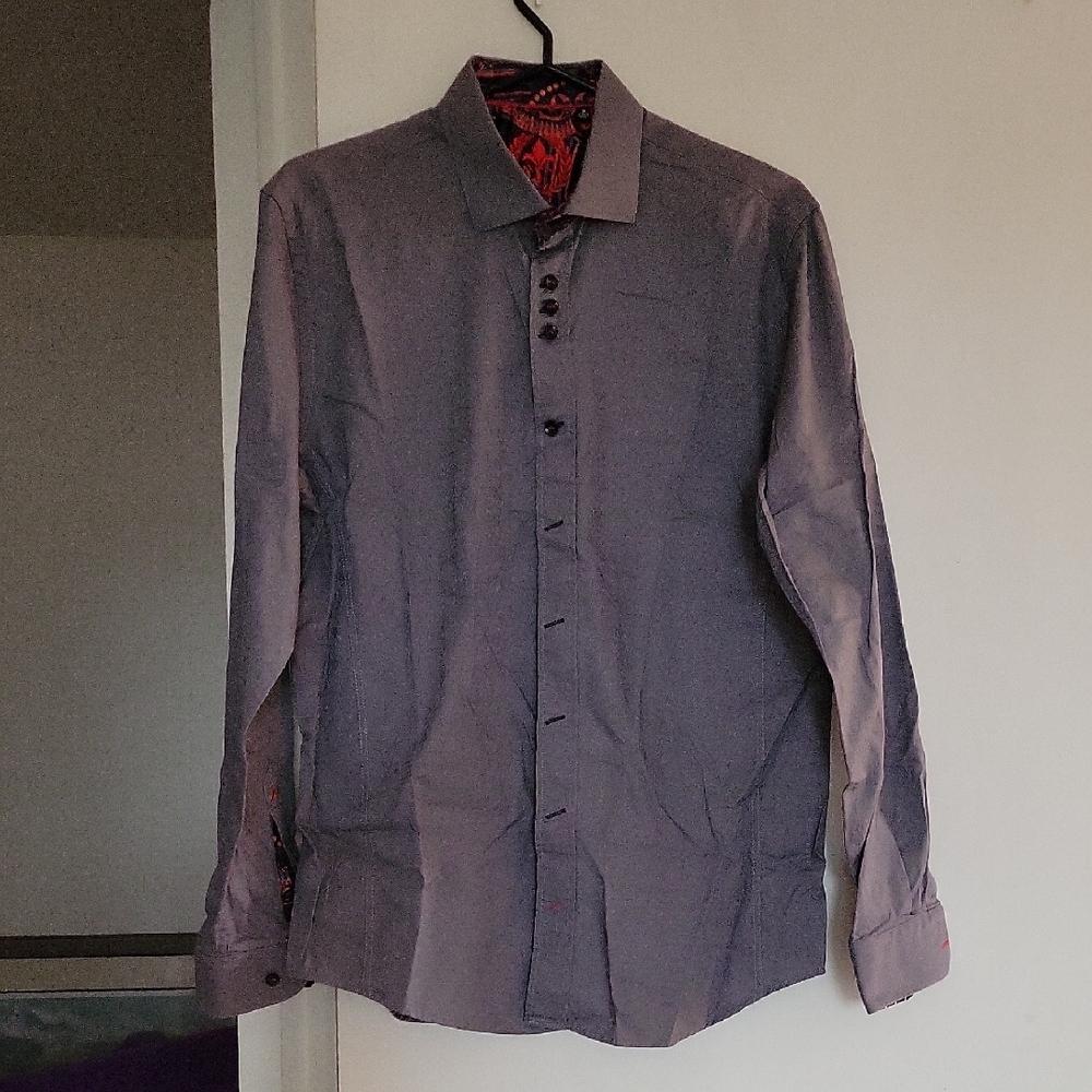 Au Noir Men's Button-Down Shirt in Gray